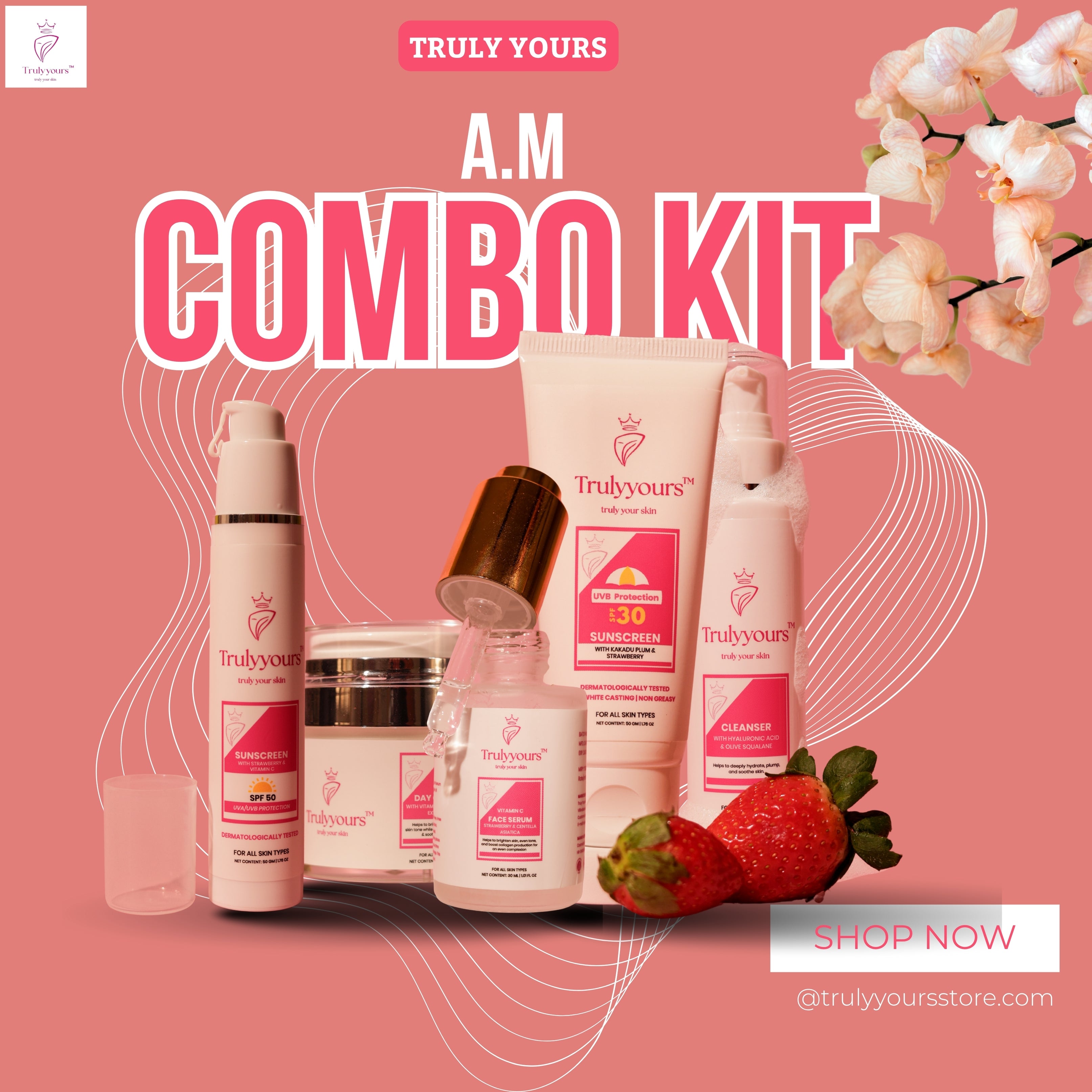 AM Skincare Combo Kit – Vitamin C Glow Combo (with FREE Cleanser)